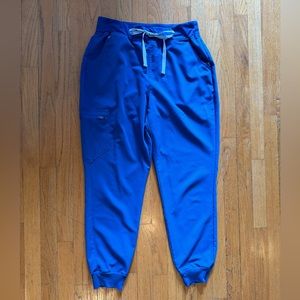 Figs, Zamora High-Waisted Jogger Scrub Pants, Womens, Royal Blue, Large